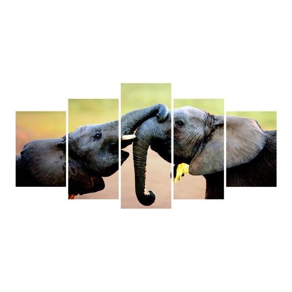 Vícedílný obraz La Maison Des Couleurs Elephants
