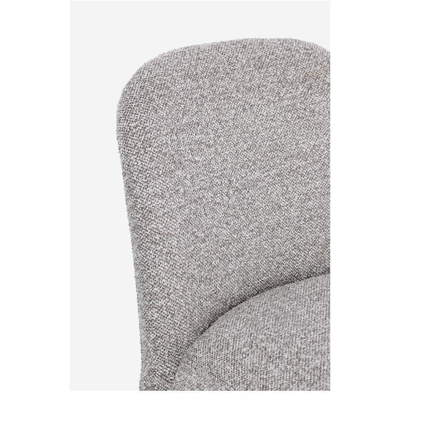 Šedá jídelní židle z materiálu bouclé Antara – Bizzotto-image-1