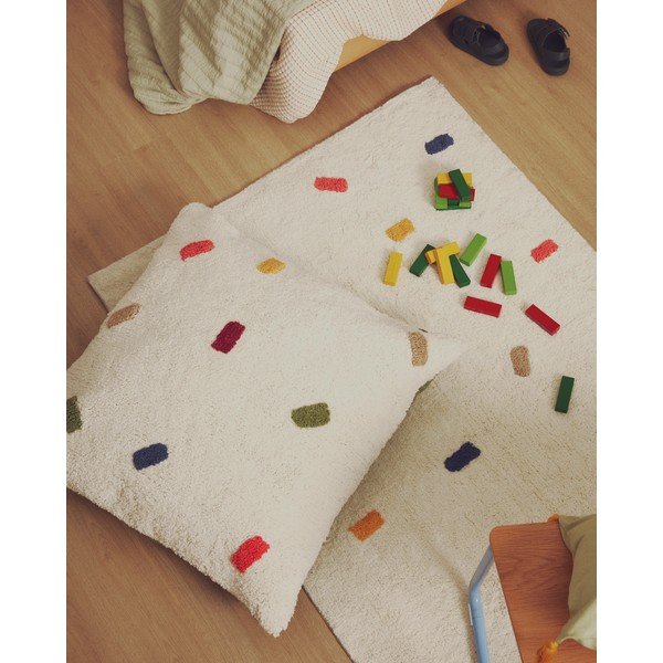 Krémový bavlněný dětský koberec 90x150 cm Epifania – Kave Home-image-1