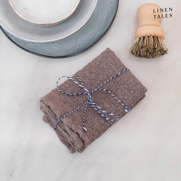 Lněné utěrky v sadě 2 ks 26x26 cm – Linen Tales-image-3