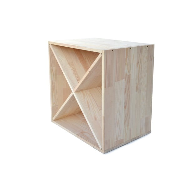 Regál na víno z borovicového dřeva v přírodní barvě na 24 lahví – Bonami Essentials-image-3