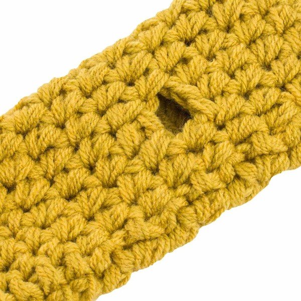 Hořčicově žluté ručně háčkované návleky DOKE Ash-image-4