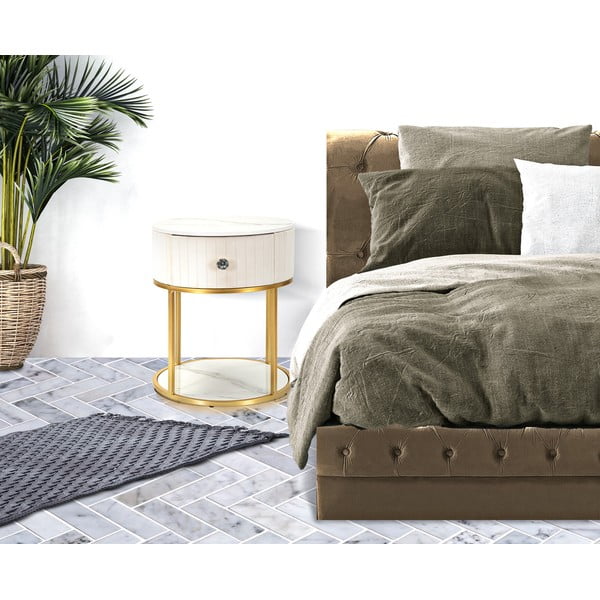 Béžový noční stolek Montpellier - Mauro Ferretti-image-1