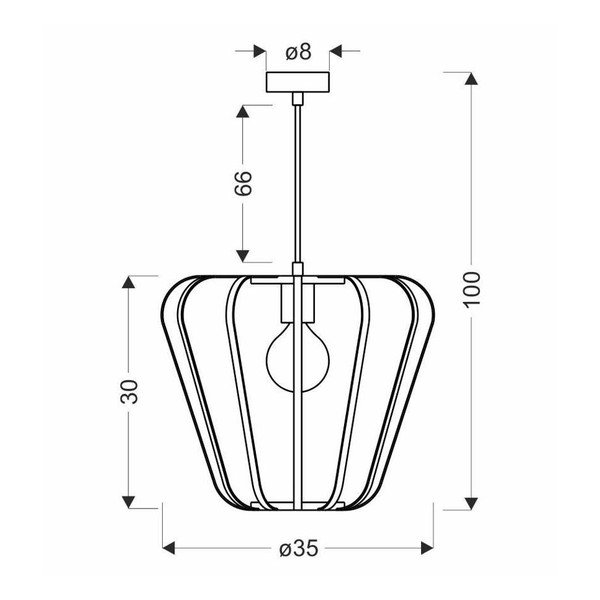 Černé kovové závěsné svítidlo ø 35 cm Jonas – Candellux Lighting-image-2