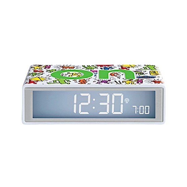 Digitální stolní budík Flip+ Lexon x Keith Haring - Happy – Lexon