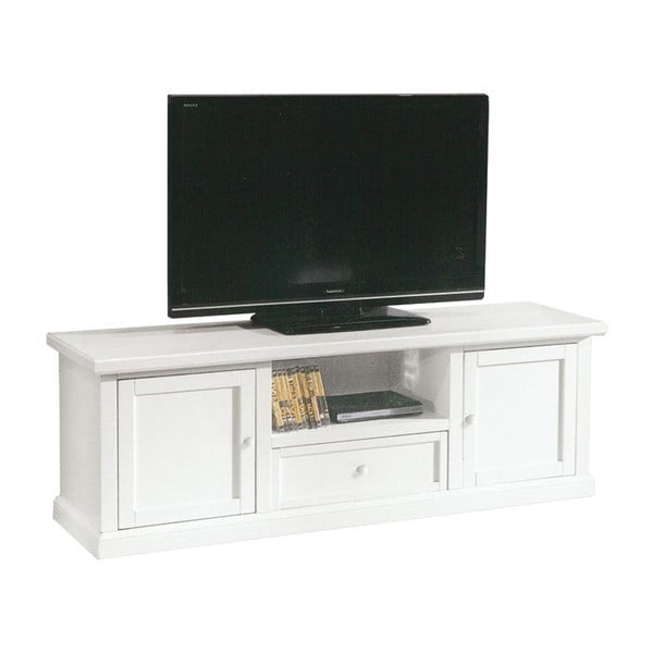 Bílý dřevěný TV stolek Castagnetti