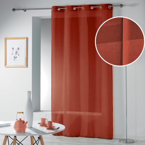 V terakotové barvě záclona 140x280 cm Telma – douceur d'intérieur-image-4