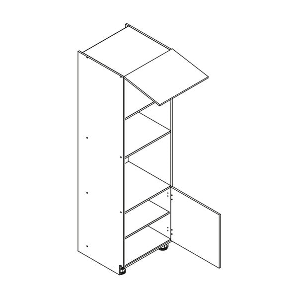 Vysoká kuchyňská skříň na vestavnou troubu a mikrovlnku (šířka 60 cm) Kai – STOLKAR-image-2