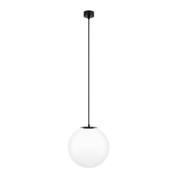 Bílé stropní svítidlo s černým kabelem Sotto Luce Tsuri, ∅ 30 cm