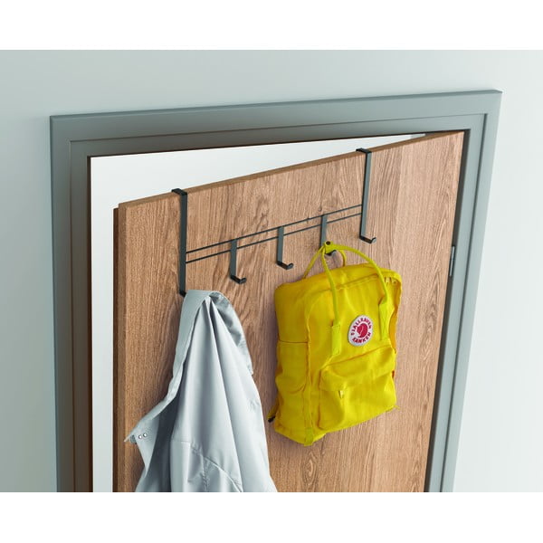 Černý kovový věšák na dveře 38 cm Lava – Metaltex-image-1