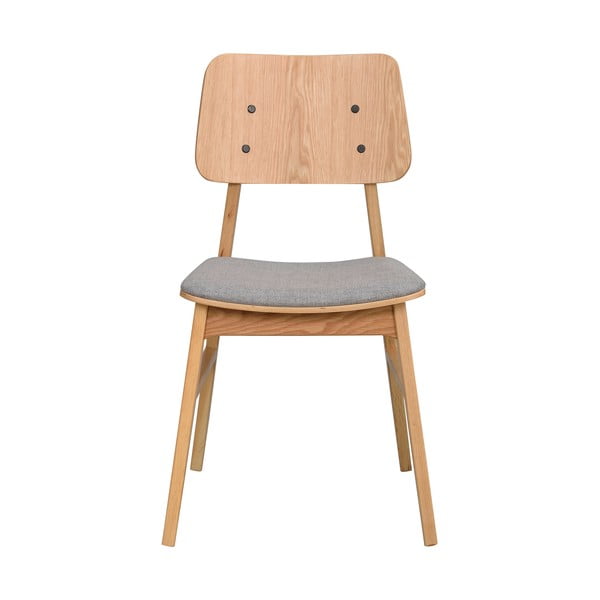 Světle hnědá jídelní židle se světle šedým podsedákem Rowico Nagano-image-2