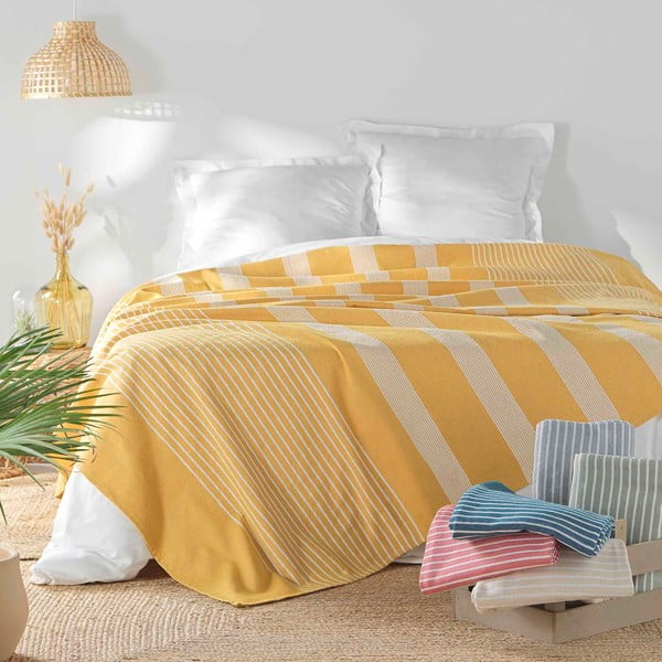 Žlutý přehoz 220x240 cm Adele – douceur d'intérieur-image-3