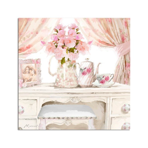Obraz Styler Canvas Watershabby Pink, 32 x 32 cm-image-1