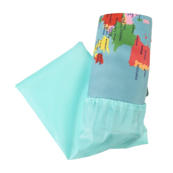 Světle modrý ručník 150x70 cm World Map – Rex London-image-3