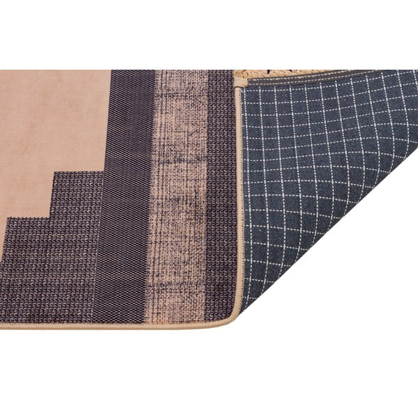 Hnědo-béžový pratelný koberec běhoun 300x100 cm - Vitaus-image-2