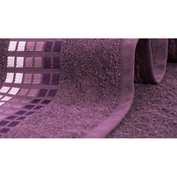 Tmavě fialový bavlněný ručník 50x100 cm Darwin – My House-image-1