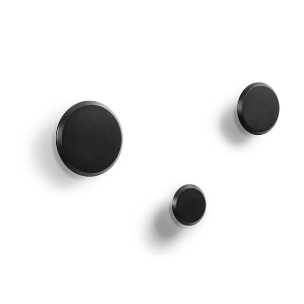 Černé nástěnné dřevěné háčky v sadě 3 ks Nadua – Kave Home