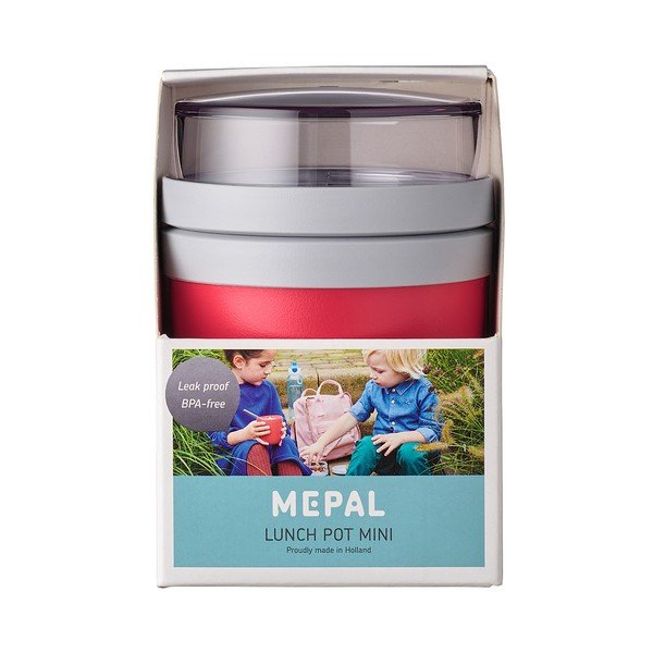 Červená svačinová dóza Mepal Ellipse Mini-image-2