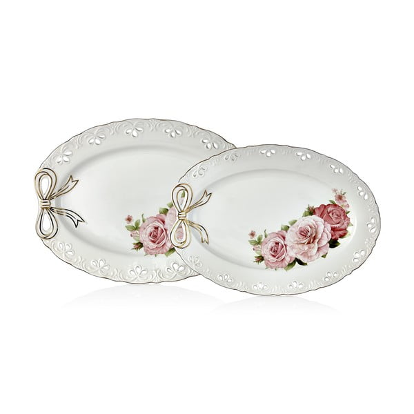 Sada 2 porcelánových talířů Dina