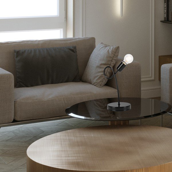 Černá stolní lampa - LAMKUR-image-2