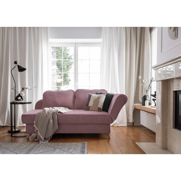 Starorůžová manšestrová lenoška (pravý roh) Chic Charlotte – Miuform-image-2