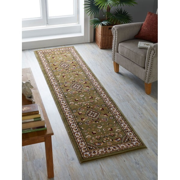 Zelený běhoun 66x300 cm Sherborne – Flair Rugs-image-1