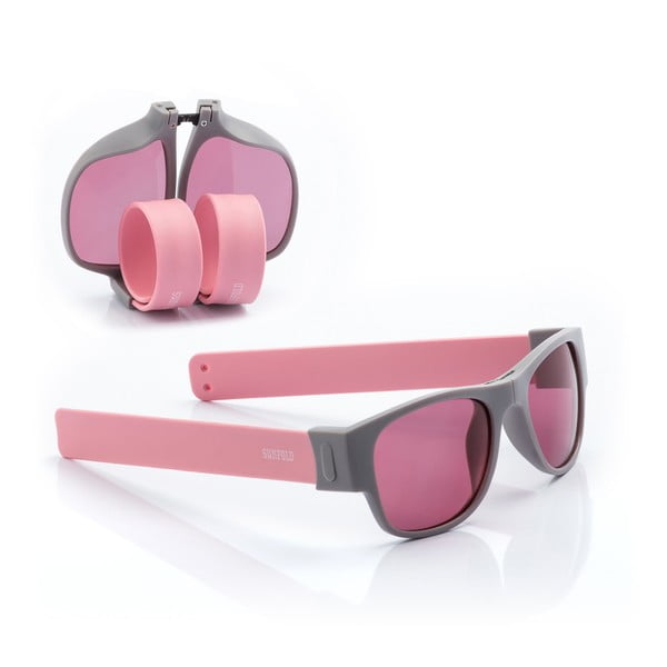 Růžové sluneční srolovatelné brýle InnovaGoods Sunfold PA1