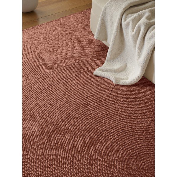 Ručně tkaný vlněný koberec v terakotové barvě 160x230 cm Calmio – Hanse Home-image-2