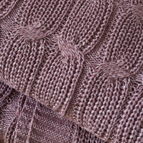Růžovo-fialová pletená deka 130x170 cm Chunky Marl Knit – Catherine Lansfield-image-1