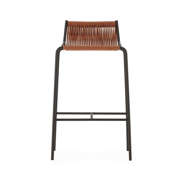 Kovová barová židle v terakotové barvě (výška sedáku 65 cm) Emily – Marckeric-image-4