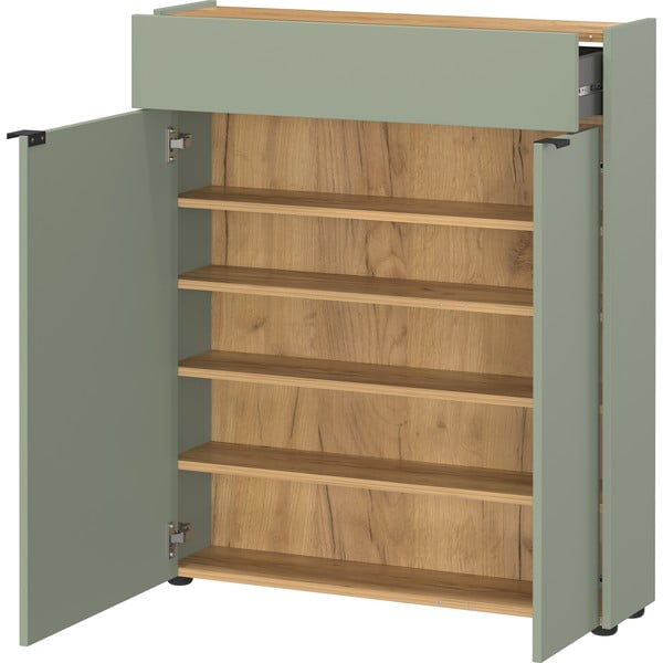 Šalvějově zelená skříňka 82x102x22 cm Ameca – Germania-image-3