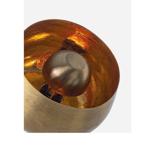 Kovová stolní lampa ve zlaté barvě s kovovým stínidlem (výška 24,5 cm) Ishan – Bizzotto-image-2