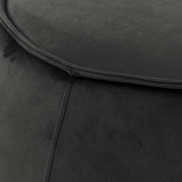 Hnědošedý sametový puf Actona Mie, ⌀ 60 cm-image-1