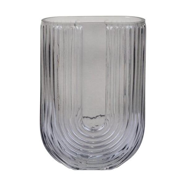 Světle šedá skleněná váza (výška 19 cm) – House Nordic