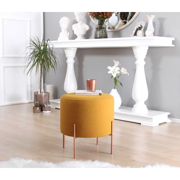 Taburet v hořčicové barvě Copper – Artie-image-2