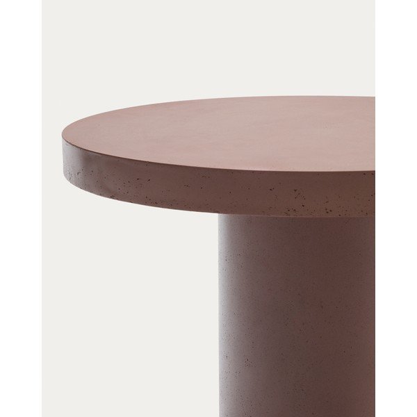 Betonový kulatý zahradní jídelní stůl ø 90 cm Aiguablava – Kave Home-image-3