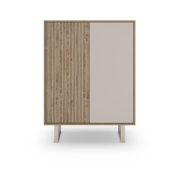 Skříňka v dekoru dubu v šedo-přírodní barvě 90x120 cm Millay – Marckeric-image-4