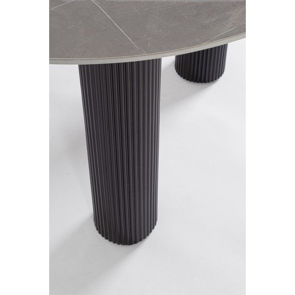 Kulatý jídelní stůl s deskou v dekoru mramoru ø 120 cm Bamira – Yes Everyday-image-3