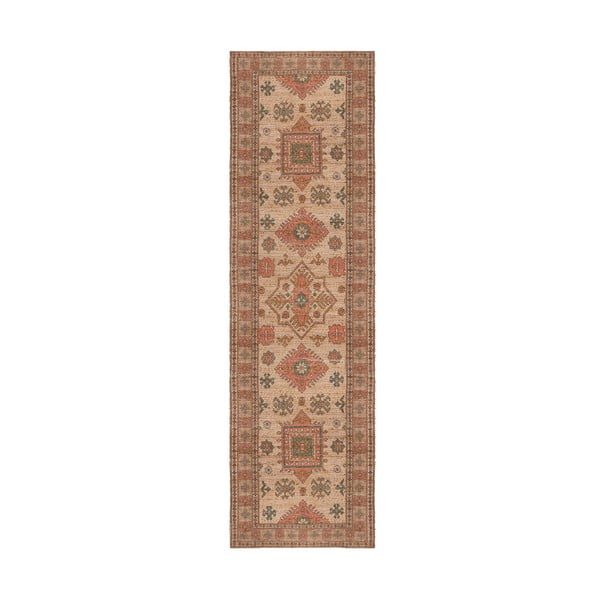 Ručně tkaný koberec s příměsí juty v růžové a terakotové barvě 60x230 cm Lana Jute – Flair Rugs