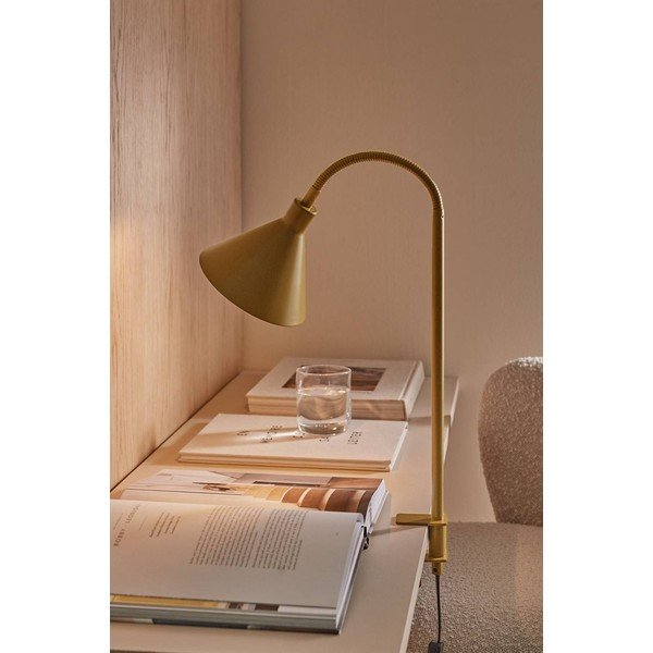 Hnědá kovová stolní lampa s ohybatelnou konstrukcí/s klipem (výška 50 cm) Flexi Torino – Ellos Home-image-1