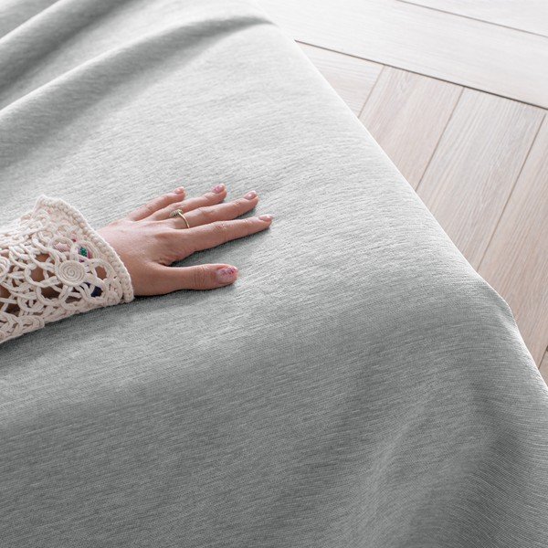 Světle šedý přehoz z žinylky 220x240 cm Talo – Filumi-image-1