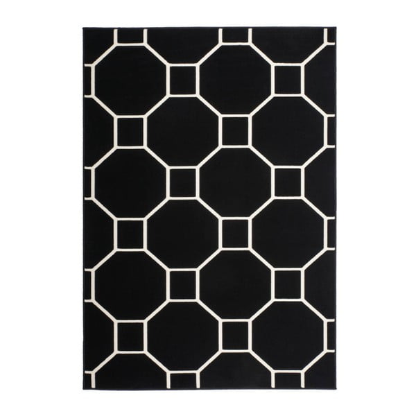 Černo-bílý koberec Kayoom Sentosa Elfe, 80 x 150 cm