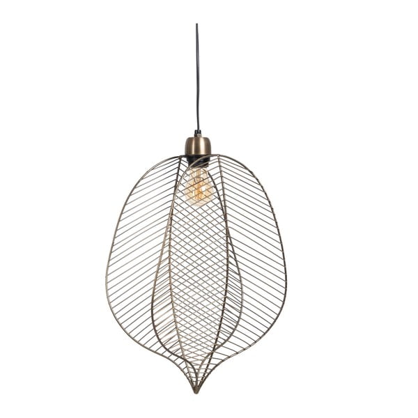 Závěsné svítidlo ve zlaté barvě s kovovým stínidlem – Ixia