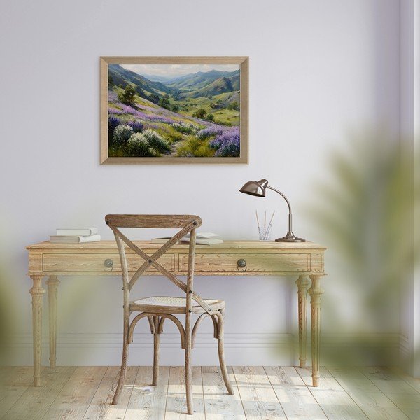 Tištěný obraz s rámem 75x56 cm Violet Hills – Styler-image-2