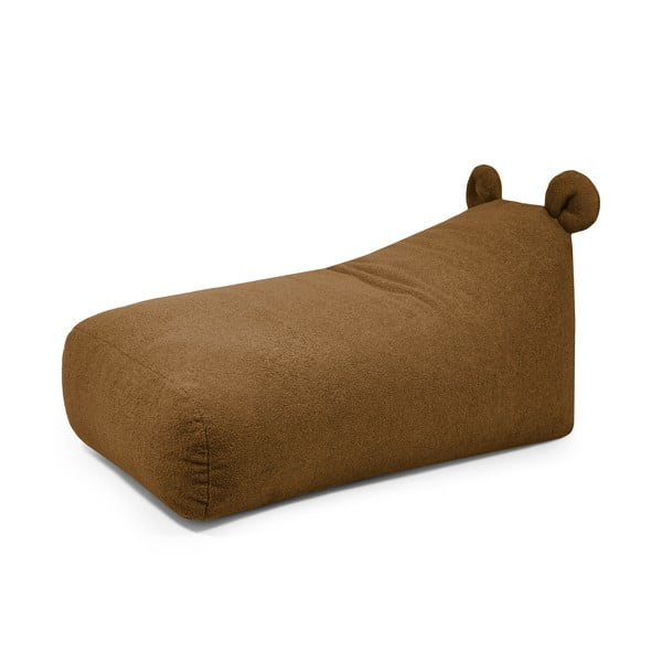 Hnědý dětský sedací vak z textilie bouclé Snug 130 Bear – SLOWDOWN