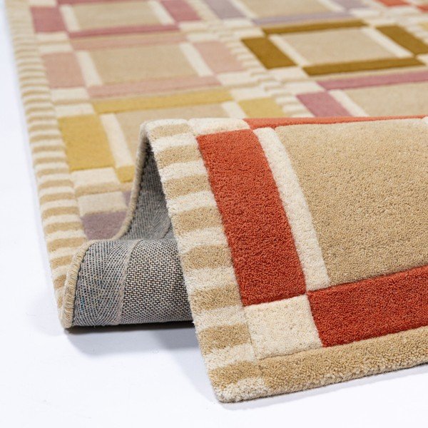 Ručně tkaný vlněný koberec v přírodní barvě 160x230 cm Quadro Wool – Flair Rugs-image-3