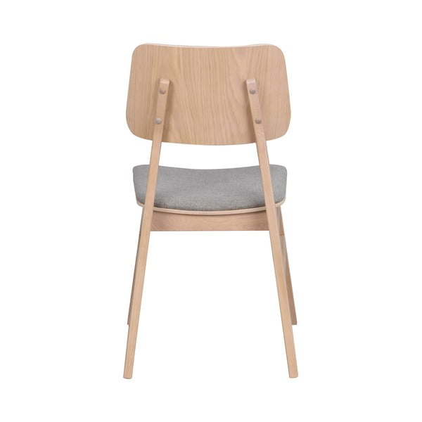 Světle hnědá jídelní židle se světle šedým podsedákem Rowico Nagano-image-4