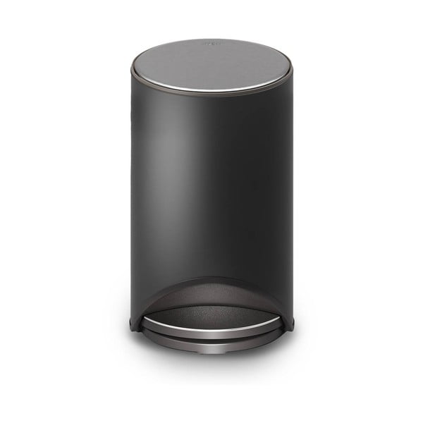 Matně černý nášlapný kovový odpadkový koš 10 l Arc – Joseph Joseph