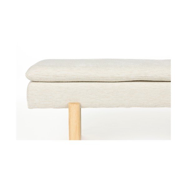 Krémová polstrovaná lavice Jappo – White Label-image-3