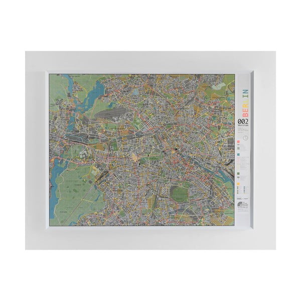 Mapa Berlína v průhledném pouzdru The Future Mapping Company Berlin Street Map, 130 x 100 cm